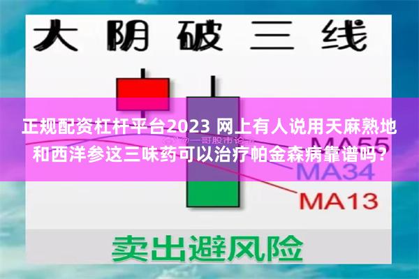 正规配资杠杆平台2023 网上有人说用天麻熟地和西洋参这三味药可以治疗帕金森病靠谱吗？