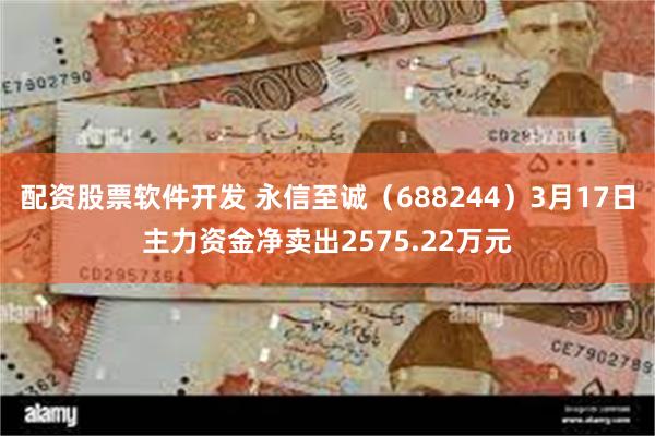 配资股票软件开发 永信至诚（688244）3月17日主力资金净卖出2575.22万元