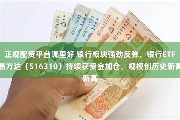 正规配资平台哪里好 银行板块强劲反弹，银行ETF易方达（516310）持续获资金加仓，规模创历史新高