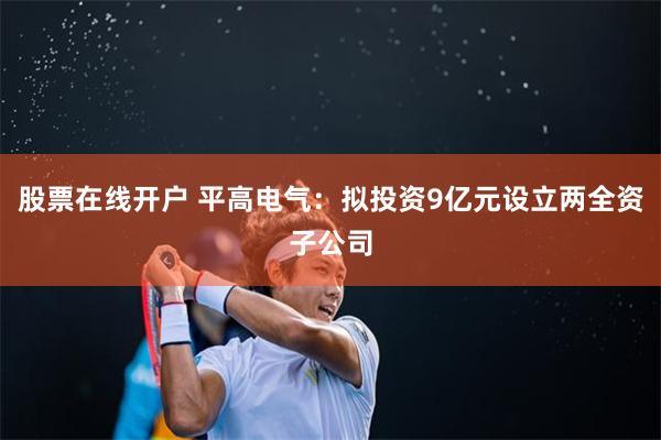 股票在线开户 平高电气：拟投资9亿元设立两全资子公司